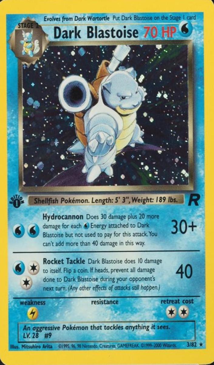 2000 Pokemon Team Rocket 1st Edition Dark Blastoise #3 PSA 9
