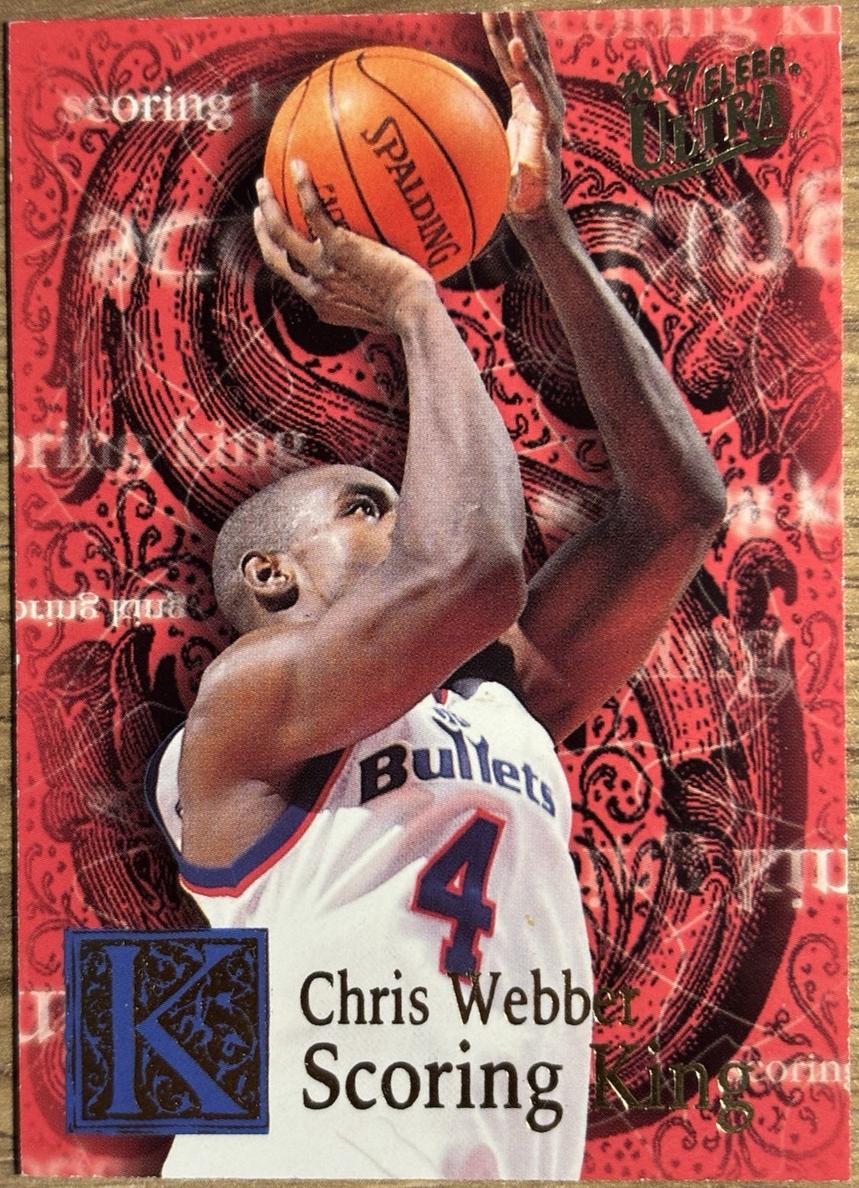 1996 Fleer Ultra Basketball Chris Webber #29 PSA 6