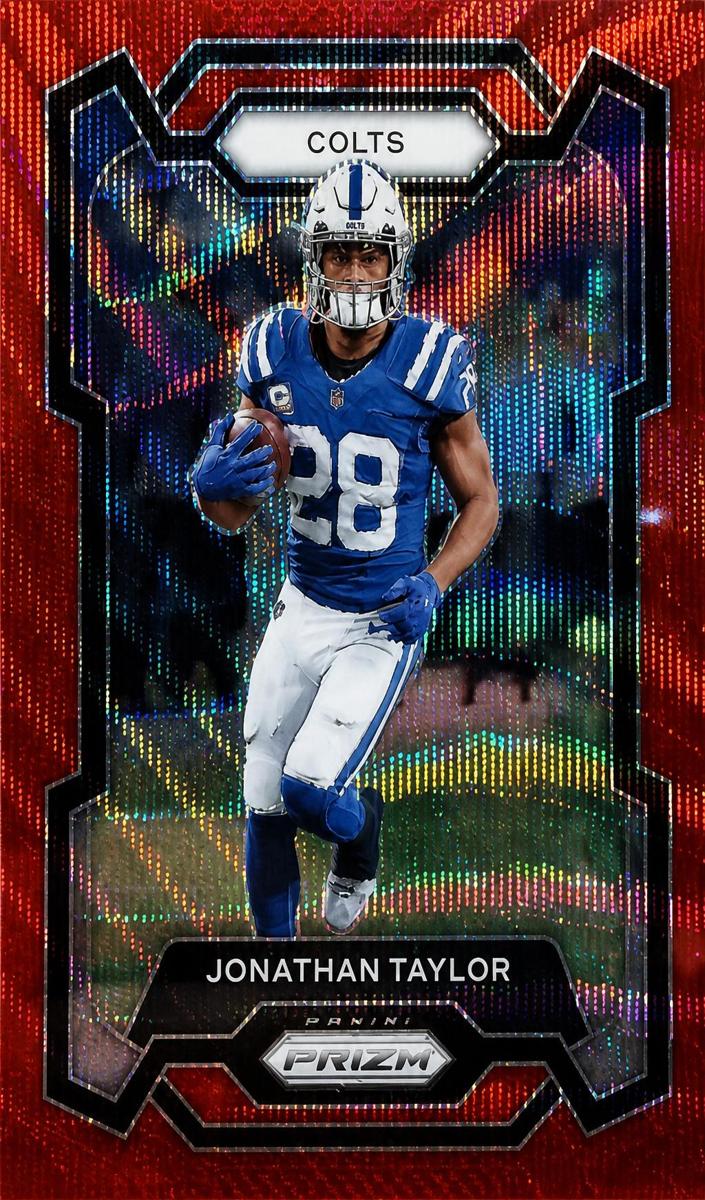2023 Panini Prizm Football Red Wave Jonathan Taylor #127 PSA 9