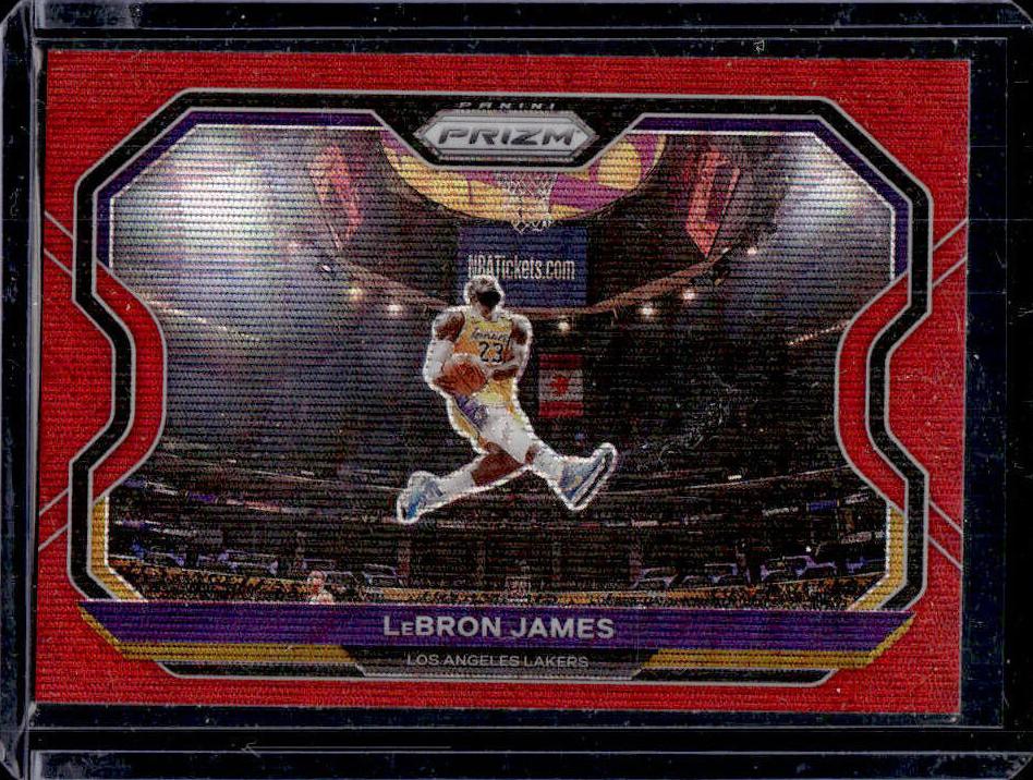 2020 Panini Prizm Basketball Ruby Wave Prizm LeBron James #1