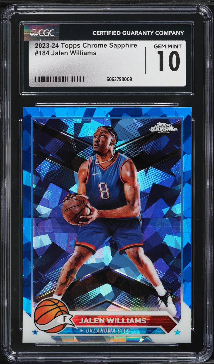 2023 Topps Chrome Sapphire Basketball Jalen Williams #184 CGC 10
