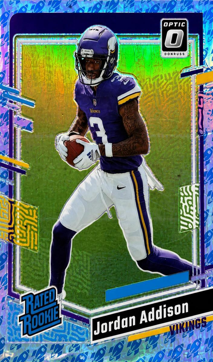 2023 Donruss Optic Football Rocket Jordan Addison #271 PSA 9