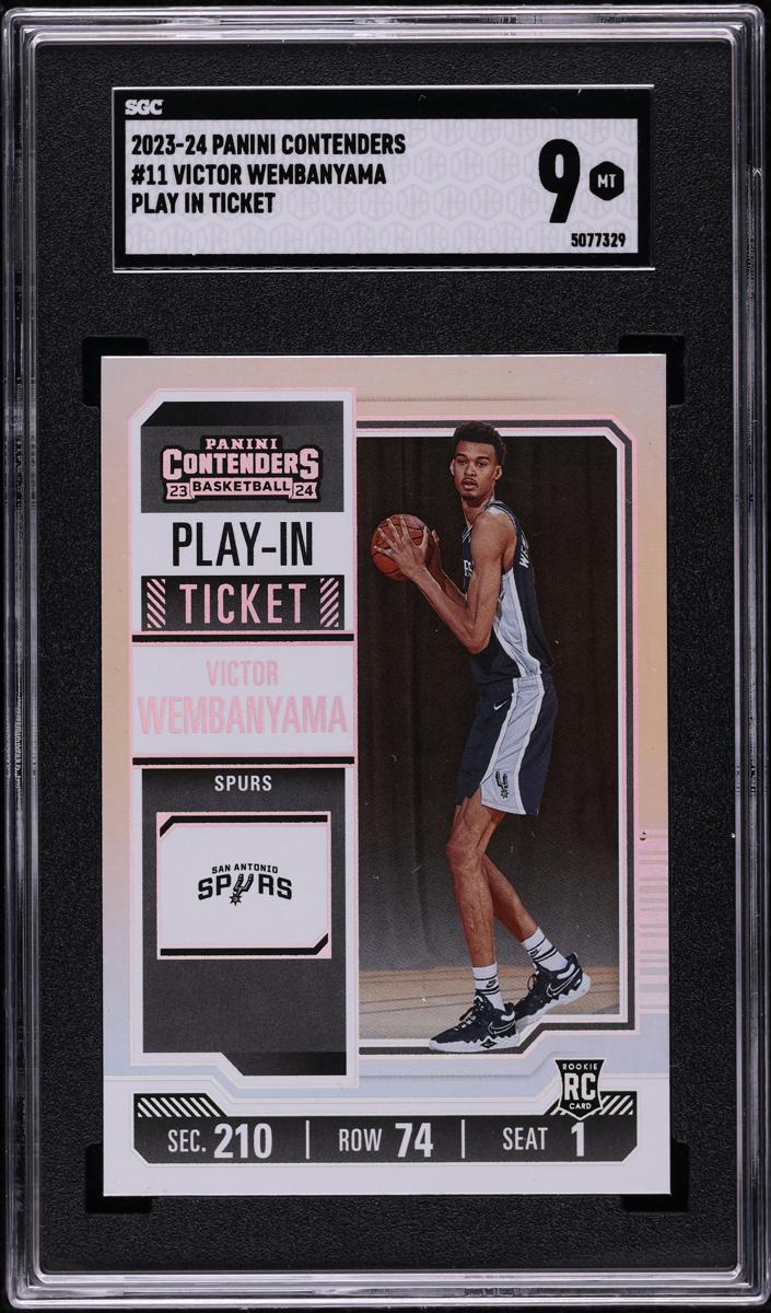2023 Panini Contenders Basketball Play In Ticket Victor Wembanyama #11 SGC 9