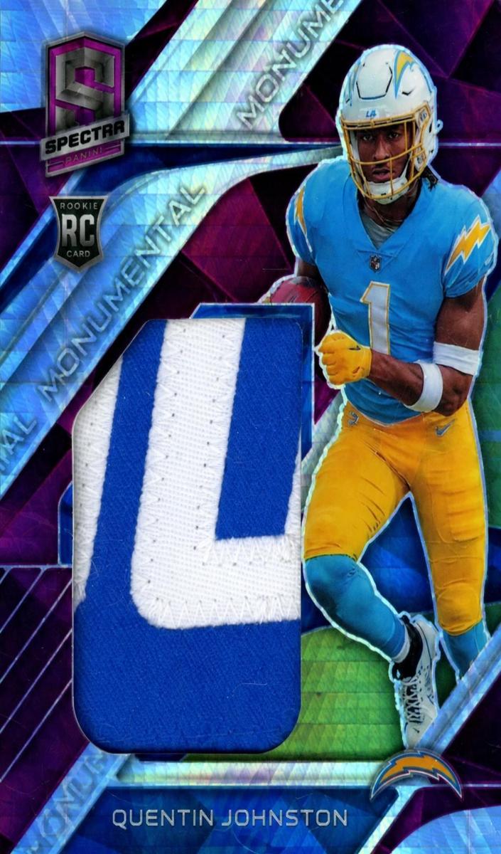 2023 Panini Spectra Football Neon Pink Quentin Johnston #MME-QUJ