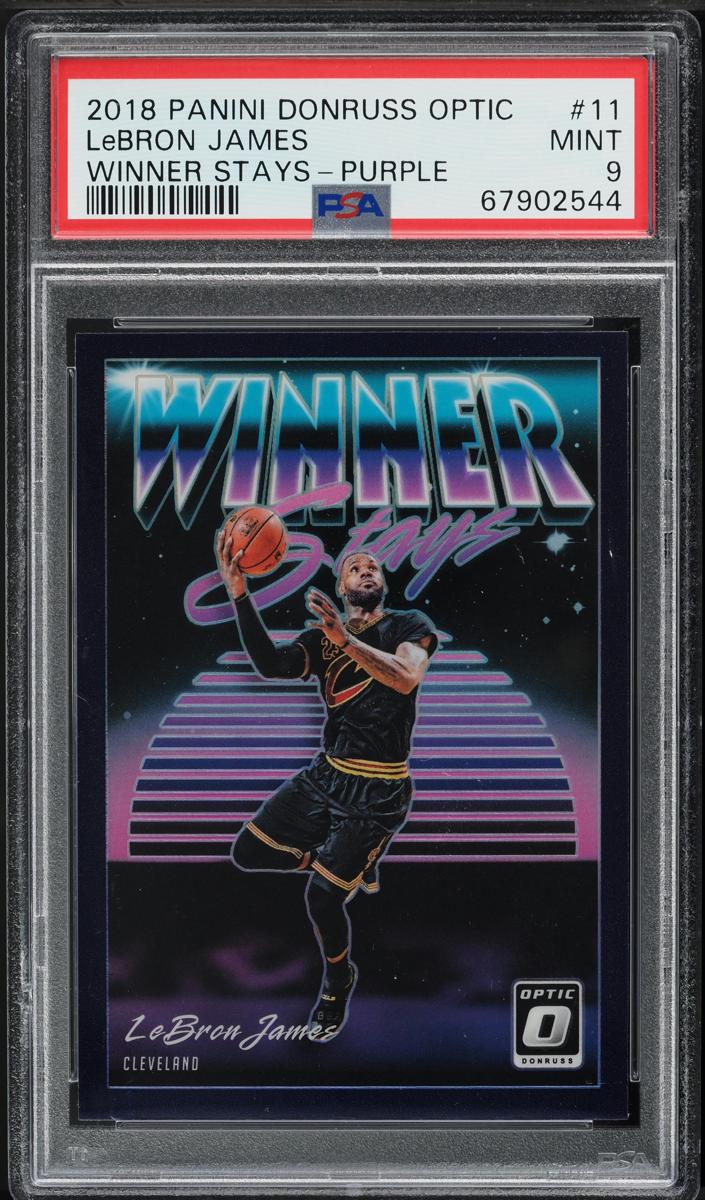 2018 Donruss Optic Basketball Purple LeBron James #11 PSA 10