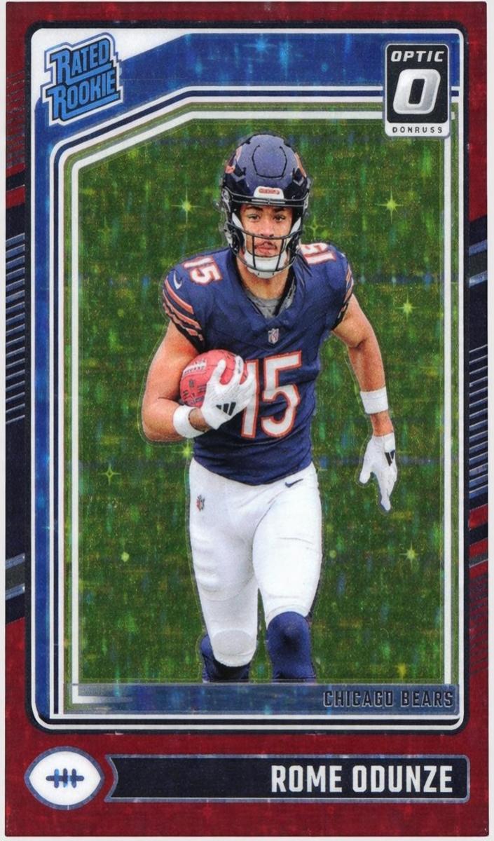 2024 Donruss Optic Football Red Stars Rome Odunze #286 PSA 10
