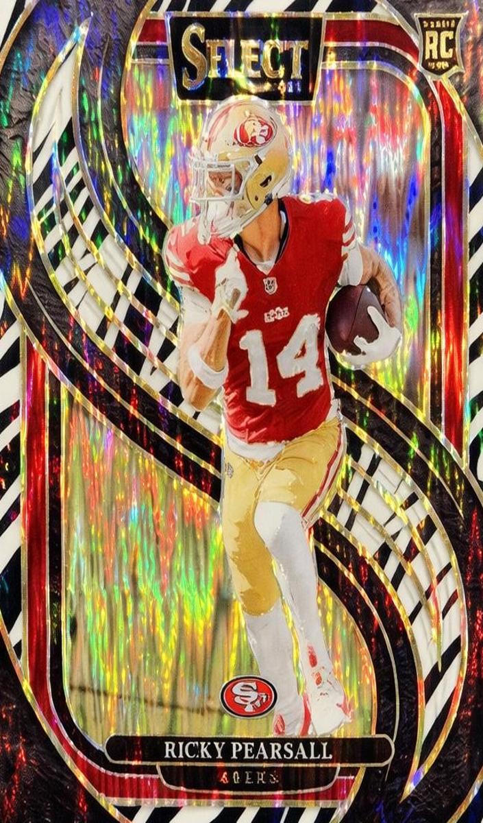 2024 Panini Select Football Zebra Shock Ricky Pearsall #173