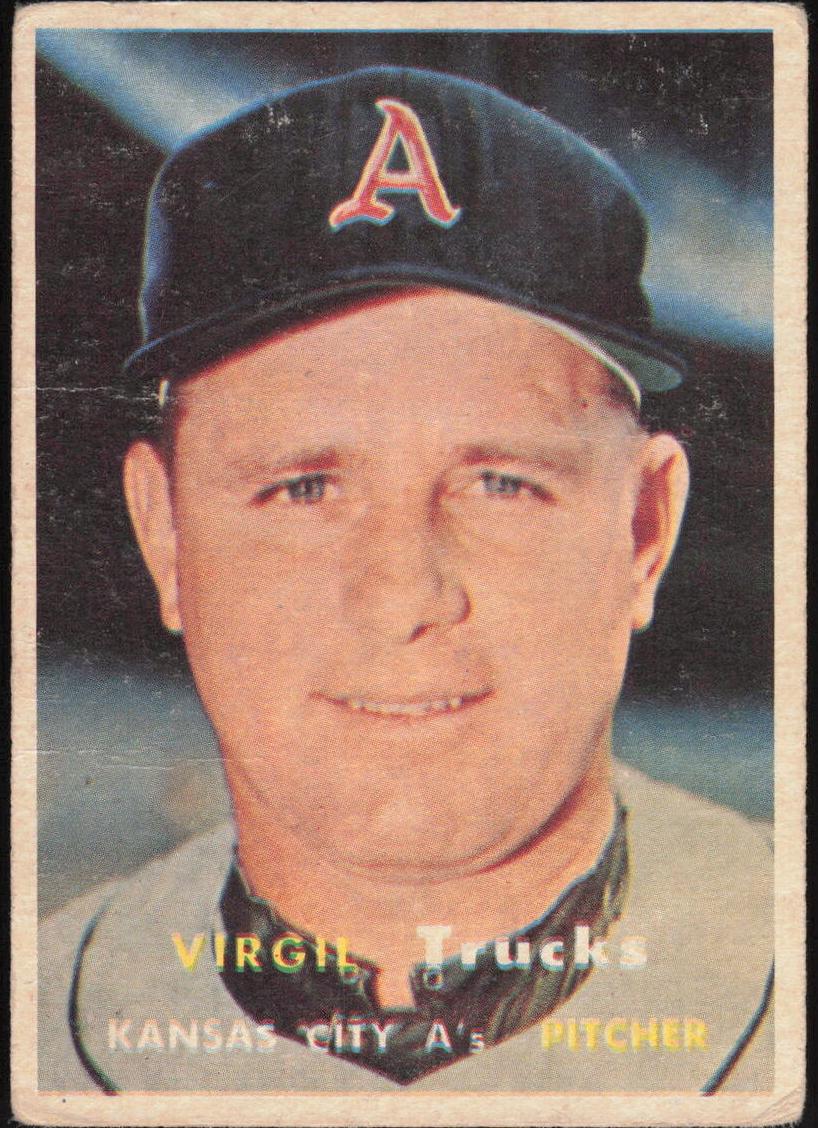 1957 Topps Baseball Virgil Trucks #187 PSA 7