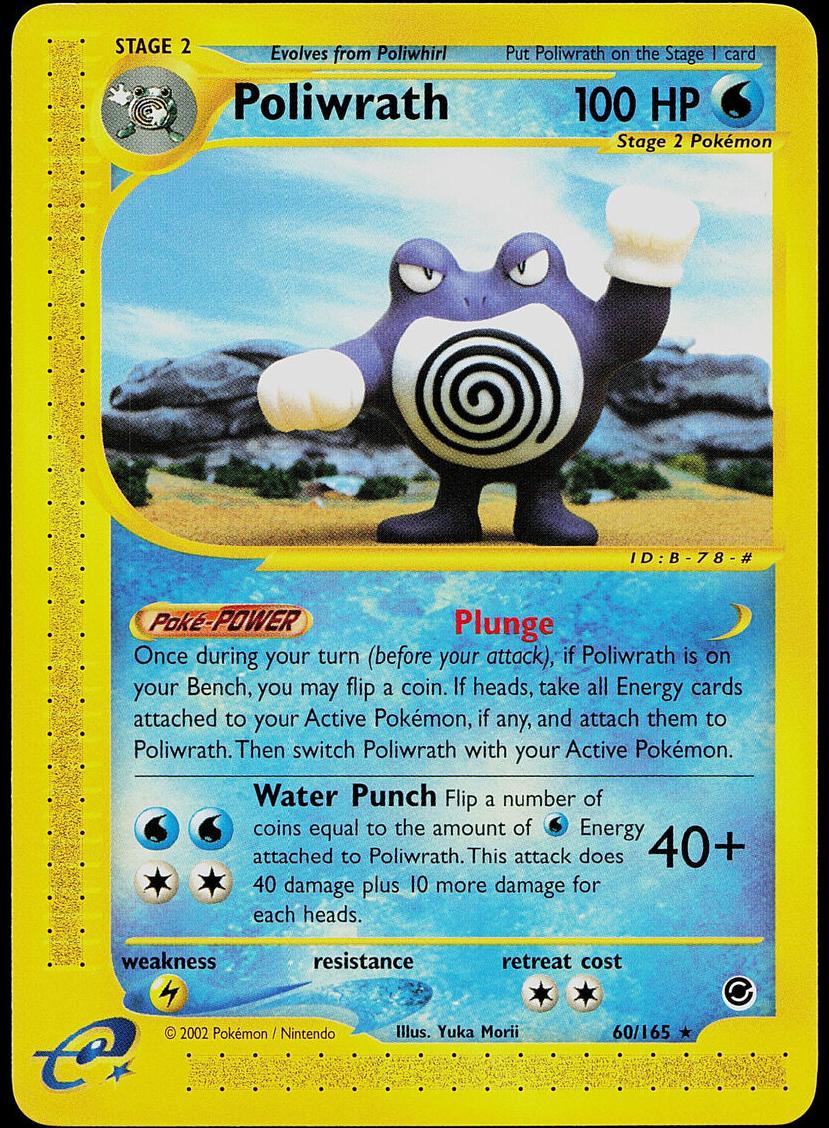 2002 Pokemon Expedition Base Set Poliwrath #60 PSA 9
