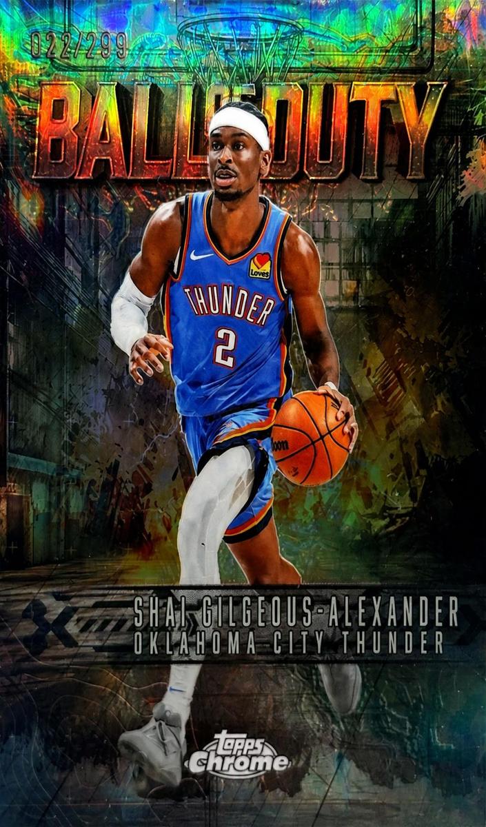2025 Topps Chrome Basketball Teal Refractor Shai Gilgeous-Alexander #BD-6