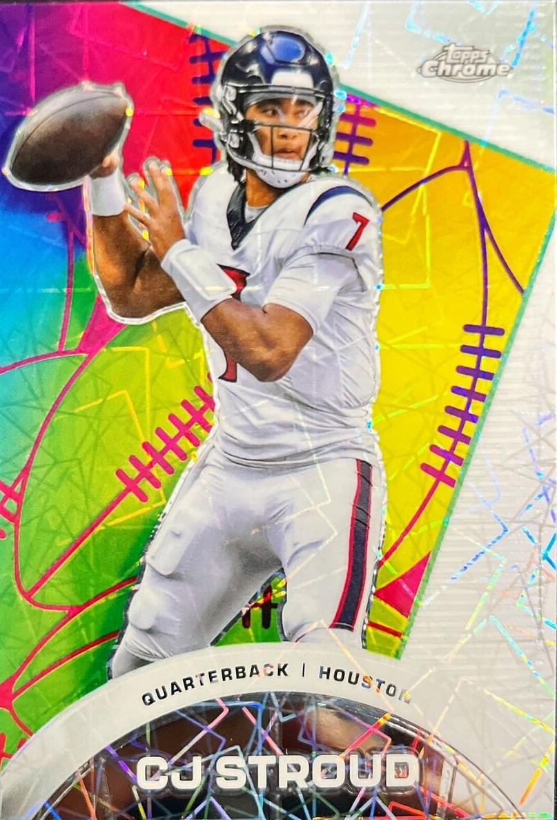 2023 Topps Composite Football Lazer Refractor C.J. Stroud #CAE-23 PSA 9