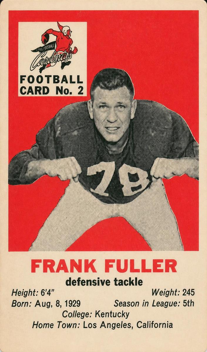 1960 Mayrose Cardinals Football Frank Fuller #2 PSA 8