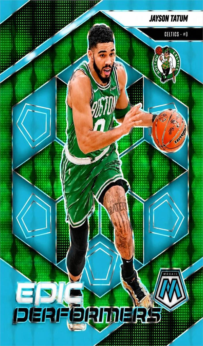 2024 Panini Mosaic Basketball Blue Fluorescent Jayson Tatum #4