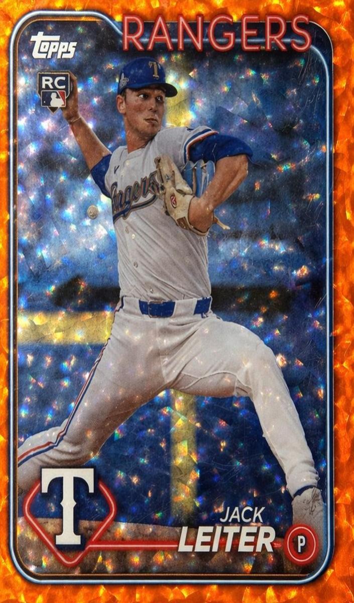 2024 Topps Update Baseball Orange Crackle Foilboard Jack Leiter #US156 PSA 10