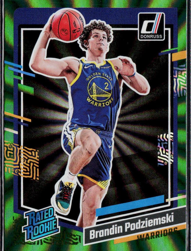 2023 Panini Donruss Basketball Holo Green Laser Brandin Podziemski #249