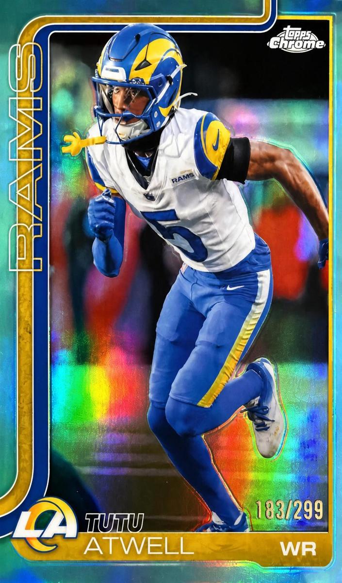 2025 Topps Chrome Football Teal Refractor Tutu Atwell #167