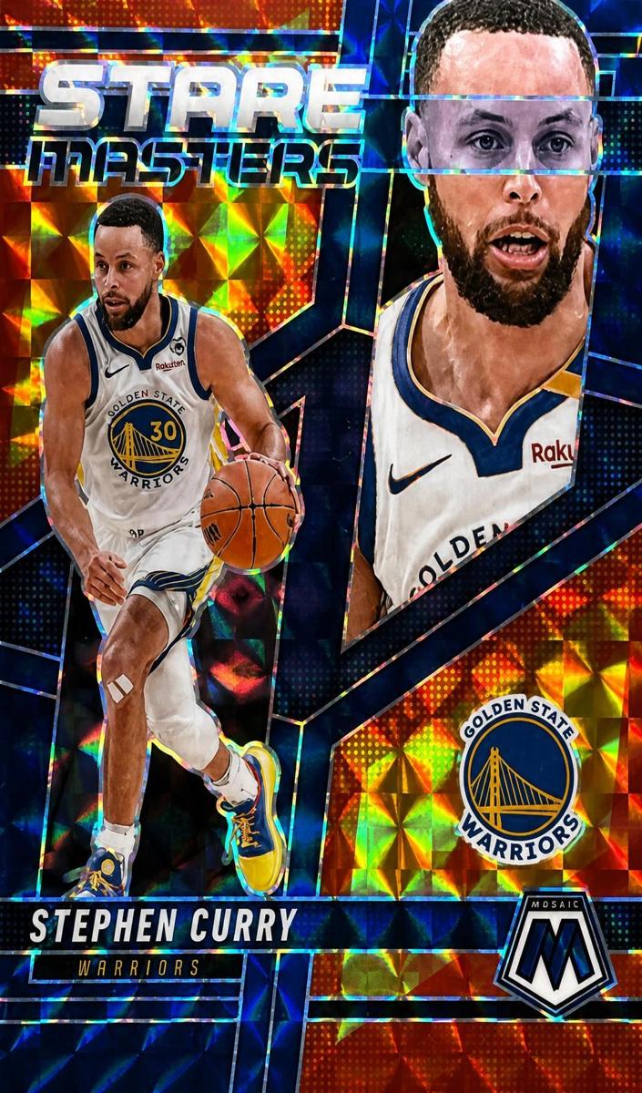 2024 Panini Mosaic Basketball Blue Stephen Curry #4