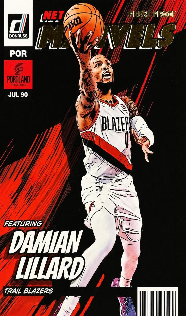 2022 Panini Donruss Basketball Press Proof Gold Damian Lillard #15