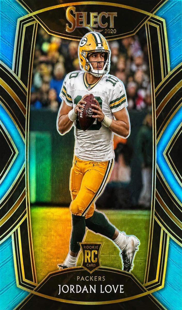 2020 Panini Select Football Die Cut Light Blue Jordan Love #247 PSA 9