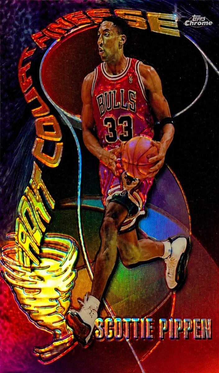 1997 Topps Chrome Basketball Refractor Scottie Pippen #SB12 PSA 9