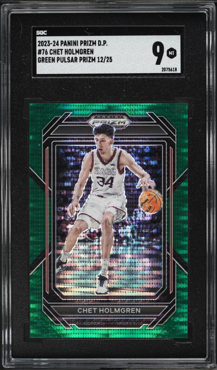 2023 Panini Prizm Draft Picks Basketball Green Pulsar Chet Holmgren #76