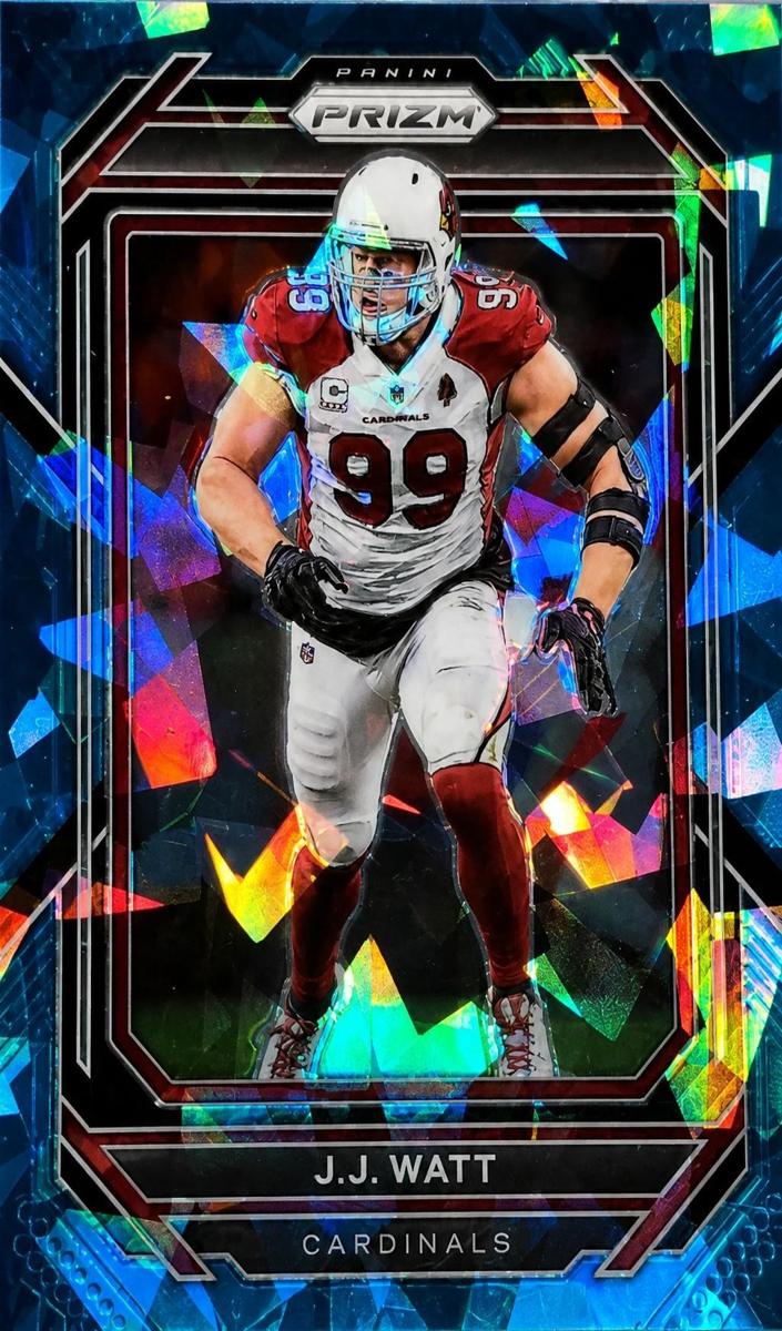 2022 Panini Prizm Football Blue Ice J.J. Watt #8 PSA 10
