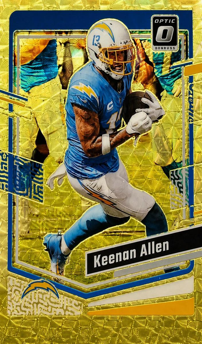 2023 Donruss Optic Football Gold Vinyl Keenan Allen #105