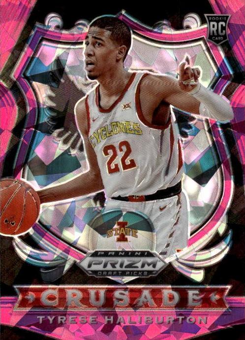 2020 Panini Prizm Draft Picks Basketball Pink Ice Tyrese Haliburton #90 PSA 10
