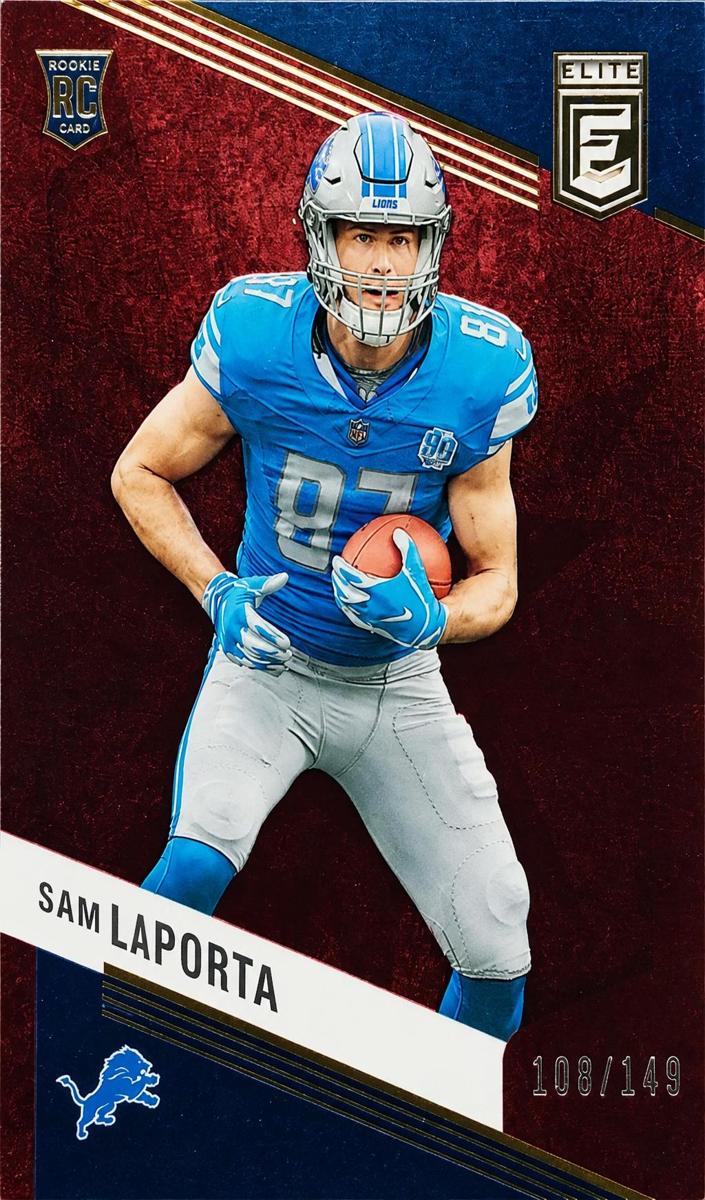 2023 Donruss Elite Football Maroon Sam LaPorta #180