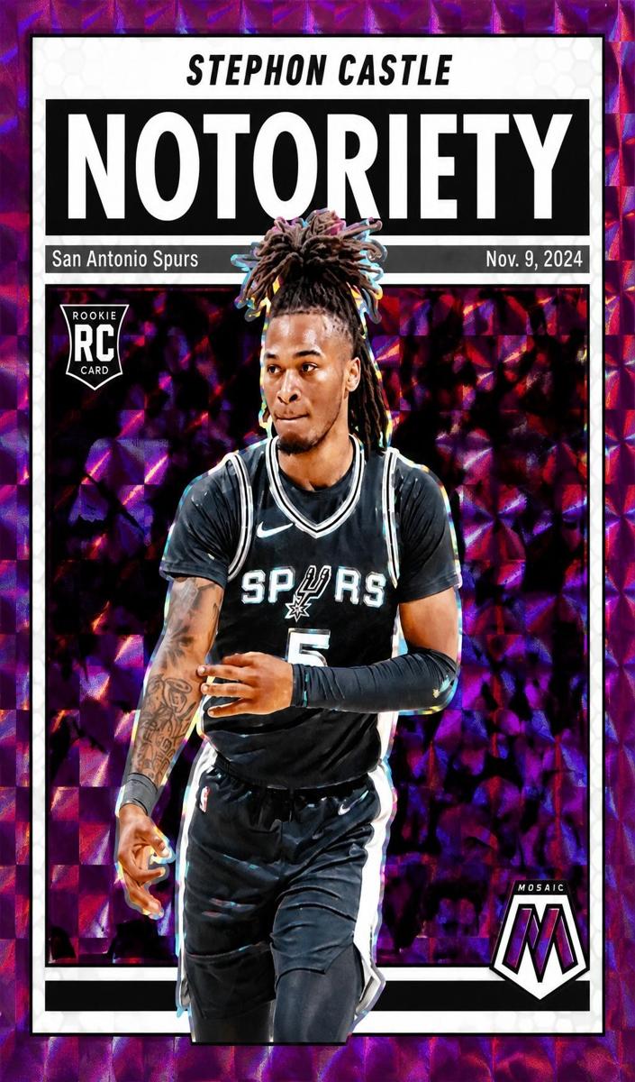 2024 Panini Mosaic Basketball Purple Stephon Castle #2