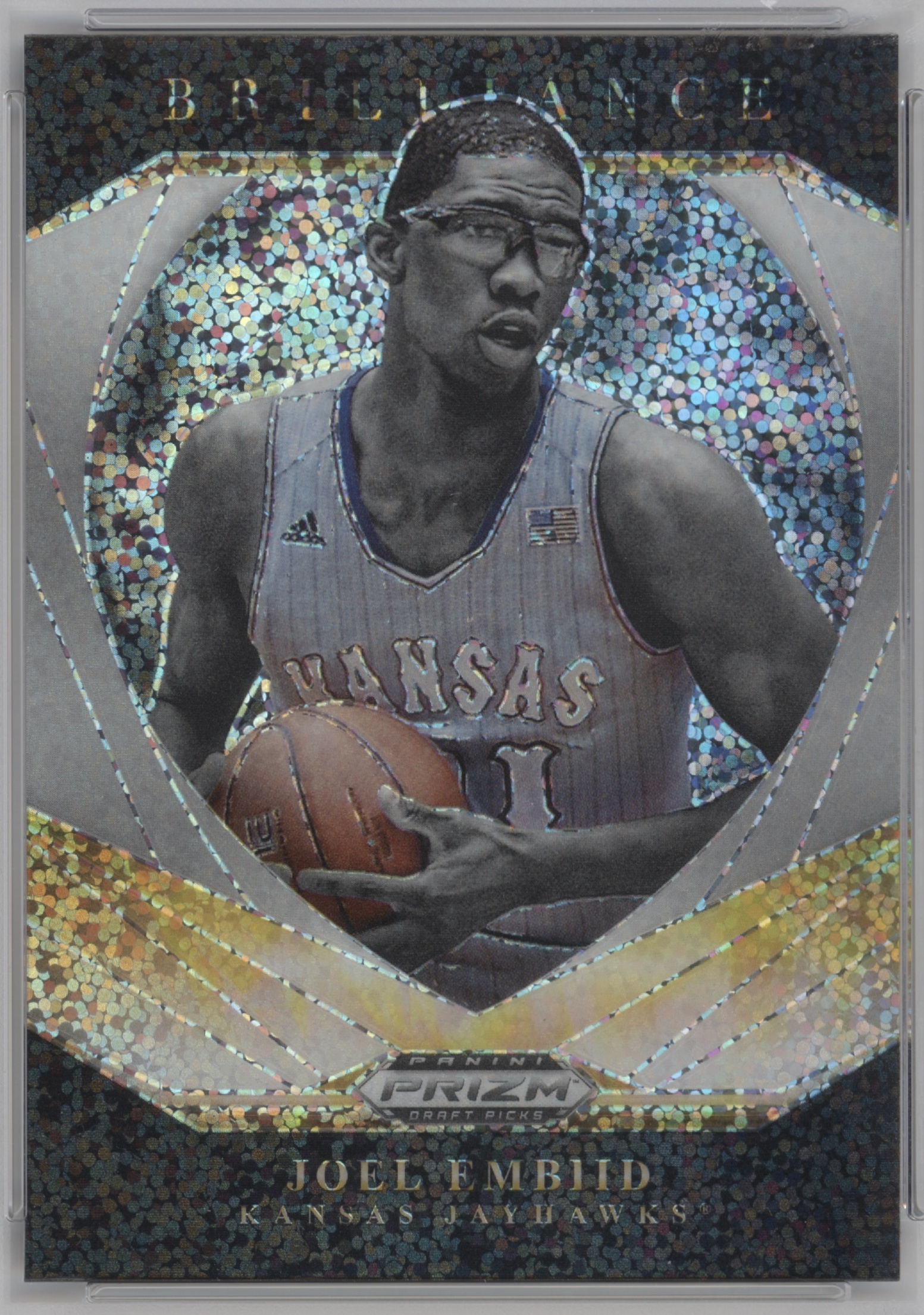 2021 Panini Prizm Draft Picks Basketball White Sparkle Joel Embiid #14 PSA 9