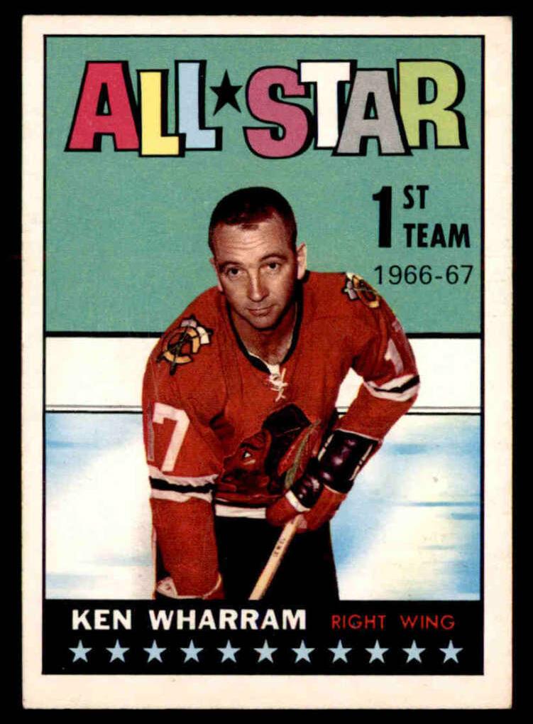 1967 Topps Hockey Ken Wharram #125 PSA 9