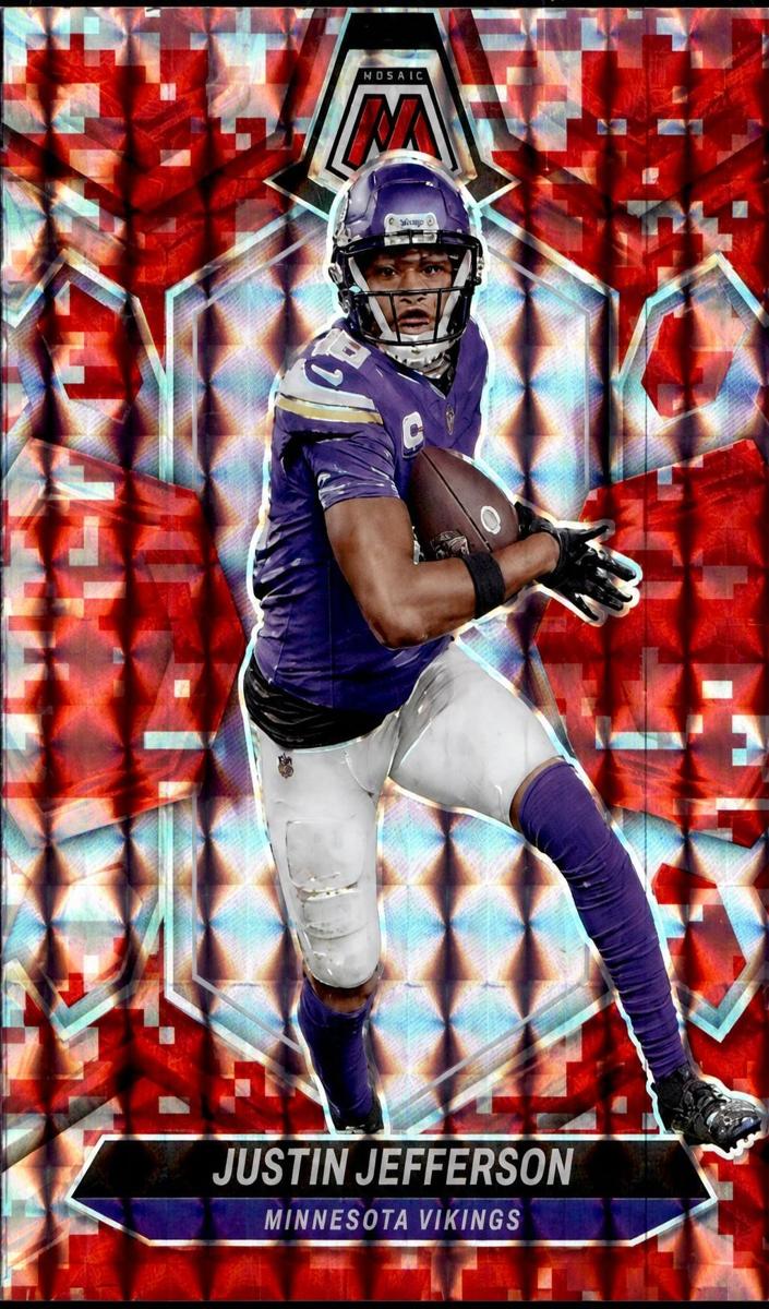2024 Panini Mosaic Football Camo Red Justin Jefferson #143