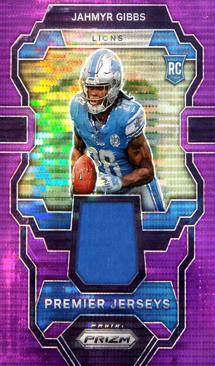 2023 Panini Prizm Football Purple Pulsar Jahmyr Gibbs #PJ-JG