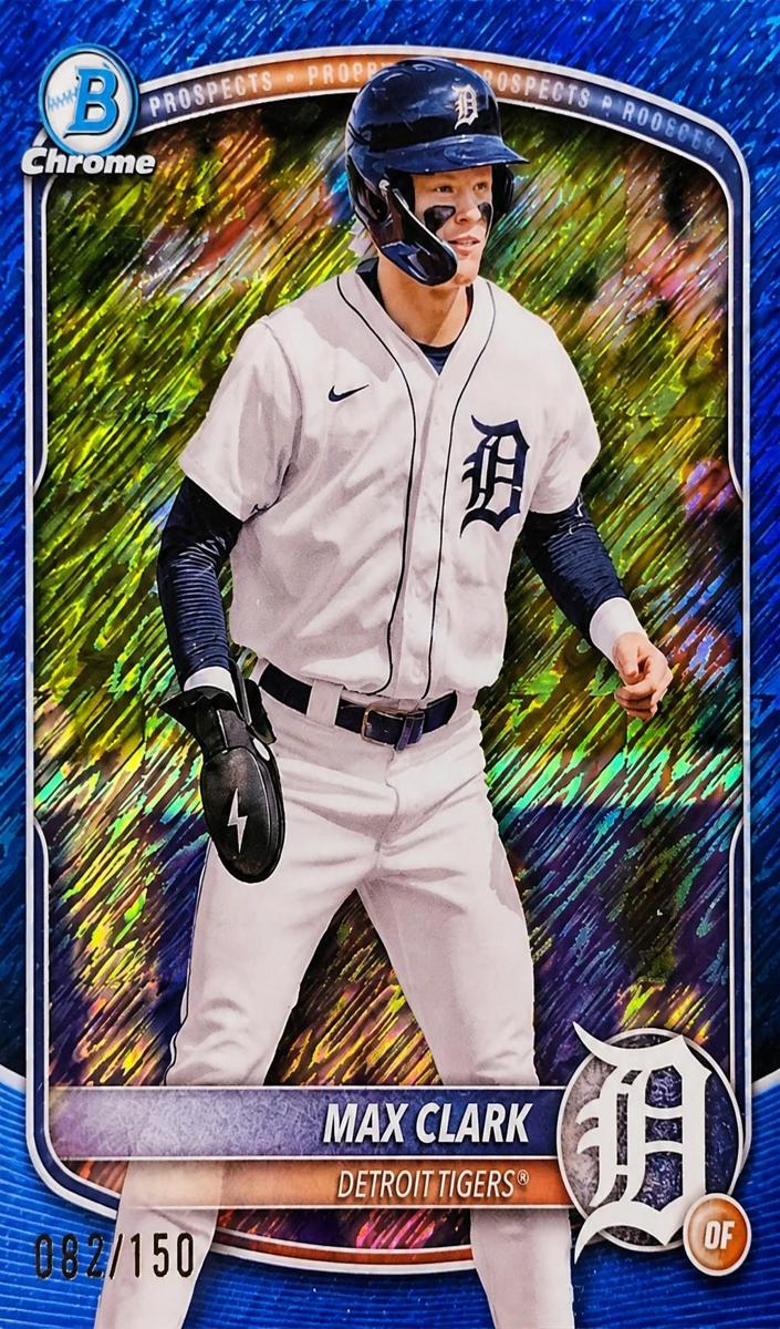2025 Bowman Chrome Prospects Baseball Blue Shimmer Max Clark #BCP-24 PSA 10