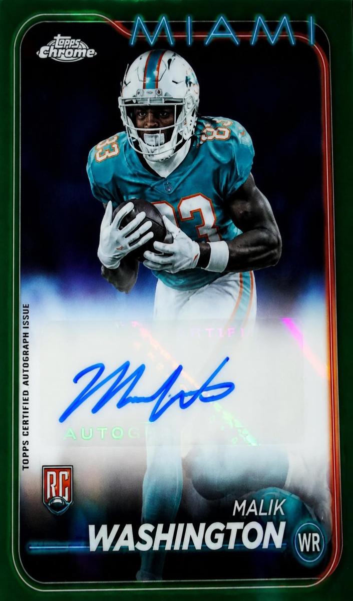 2024 Topps Chrome Football Green Refractor Malik Washington #RA-MWA