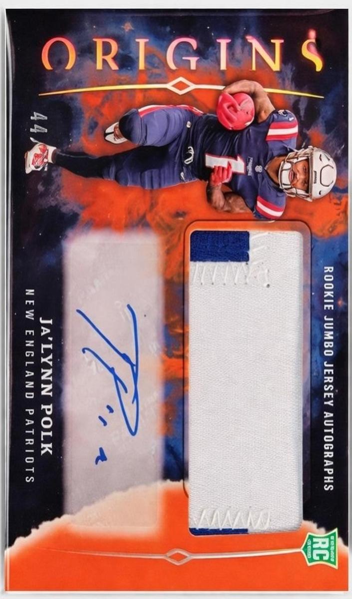 2024 Panini Origins Football Orange Ja'Lynn Polk #RJA-JPO