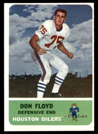 1962 Fleer Football Don Floyd #54 PSA 8