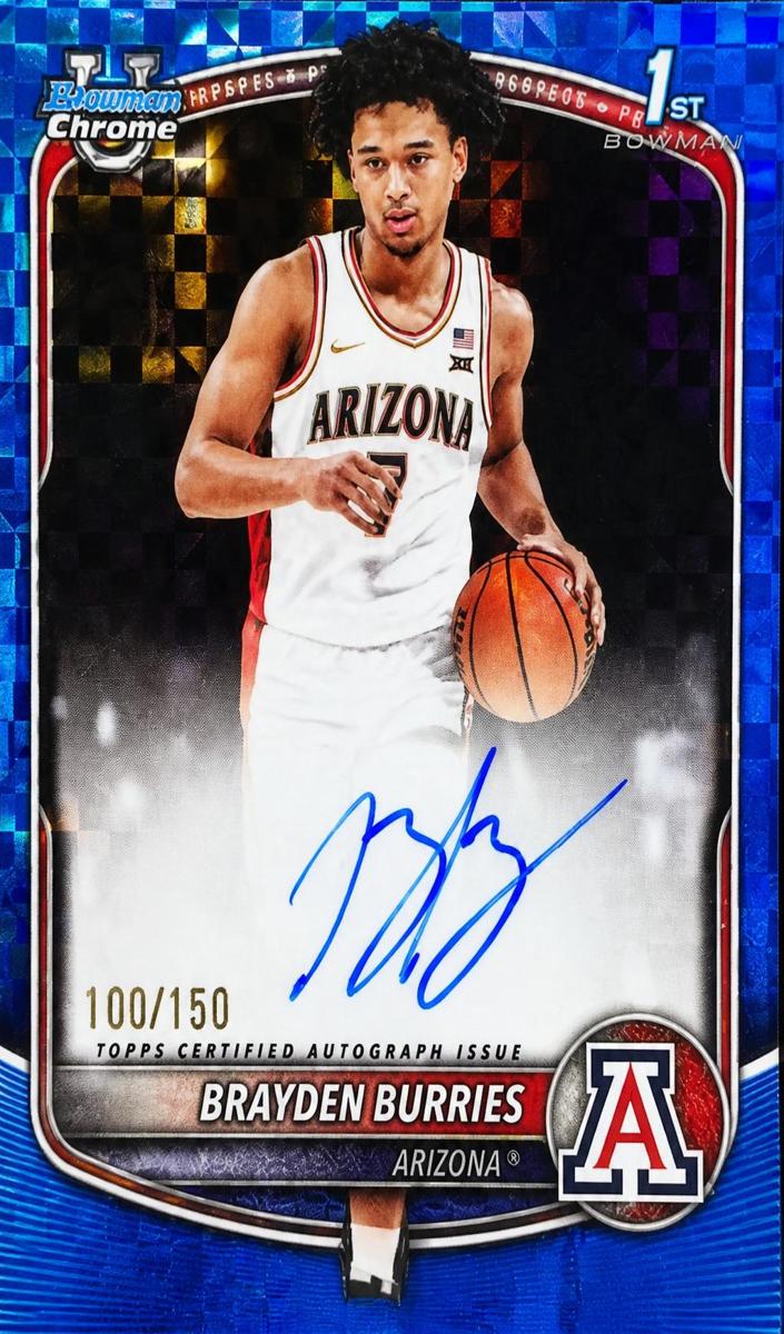 2025 Bowman Basketball Blue X-Fractor Brayden Burries #CPA-BB