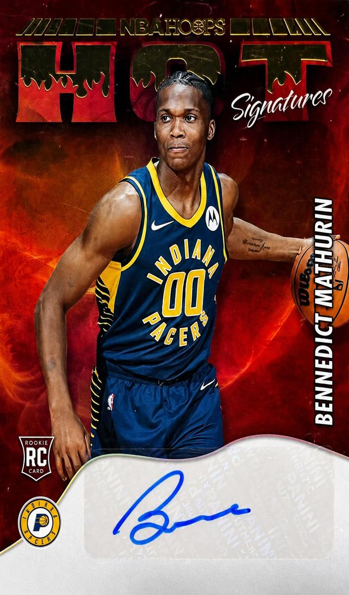 2022 Panini Hoops Basketball Bennedict Mathurin #HSR-BDM PSA 8