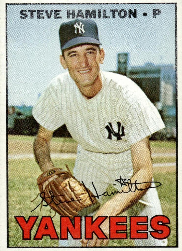 1967 Topps Baseball Steve Hamilton #567 PSA 7