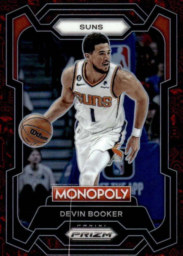 2023 Panini Prizm Monopoly Basketball Monopoly Red Pattern Devin Booker #72 PSA 9