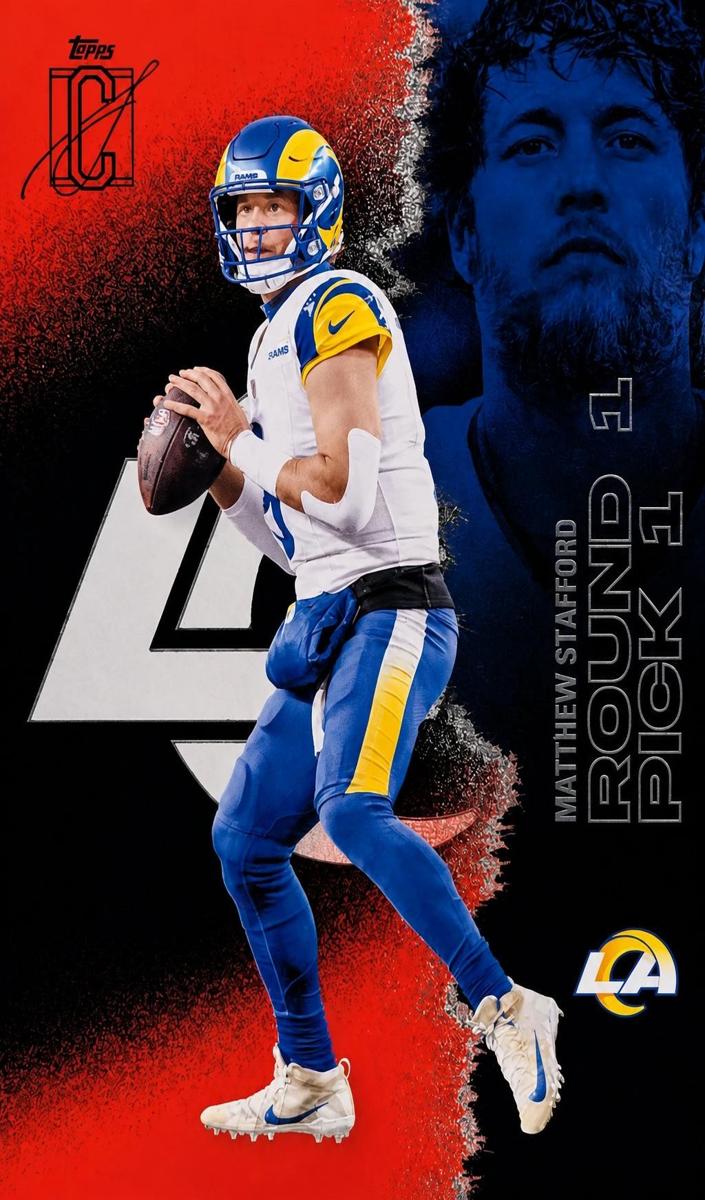 2025 Topps Signature Class Football Red and Black Matthew Stafford #32