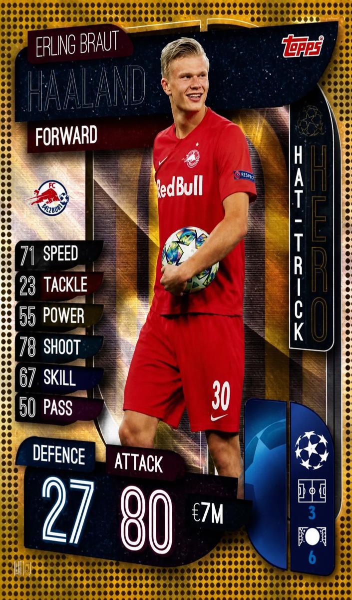2019 Topps Match Attax UEFA Champions League Soccer Erling Haaland #HH1 SGC 8