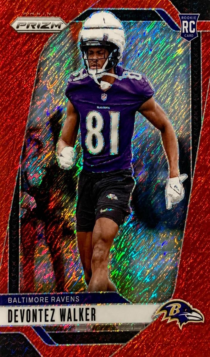 2024 Panini Prizm Football Red Shimmer Devontez Walker #328