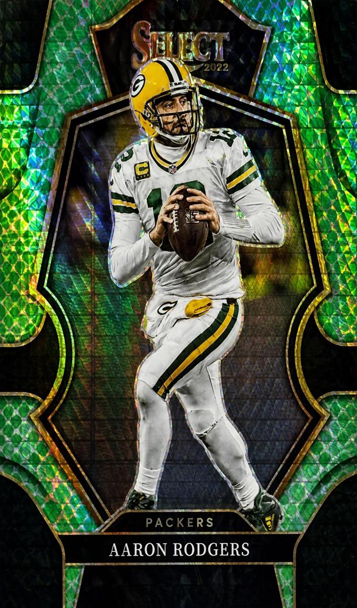 2022 Panini Select Football Dragon Scale Prizm Aaron Rodgers #136 PSA 10