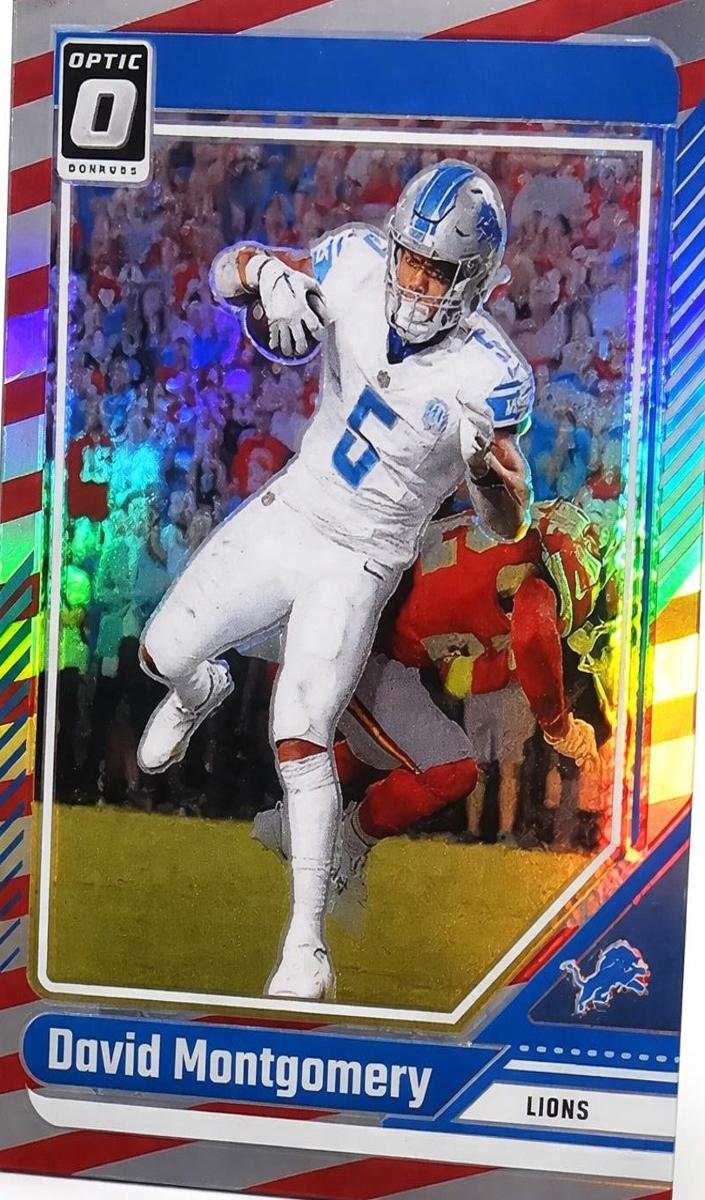 2024 Donruss Optic Football Fire David Montgomery #65 PSA 10