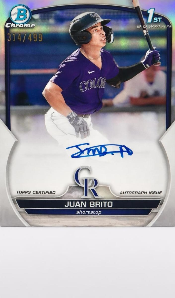 2023 Bowman Chrome Baseball Refractor Juan Brito #CPA-JBO PSA 9