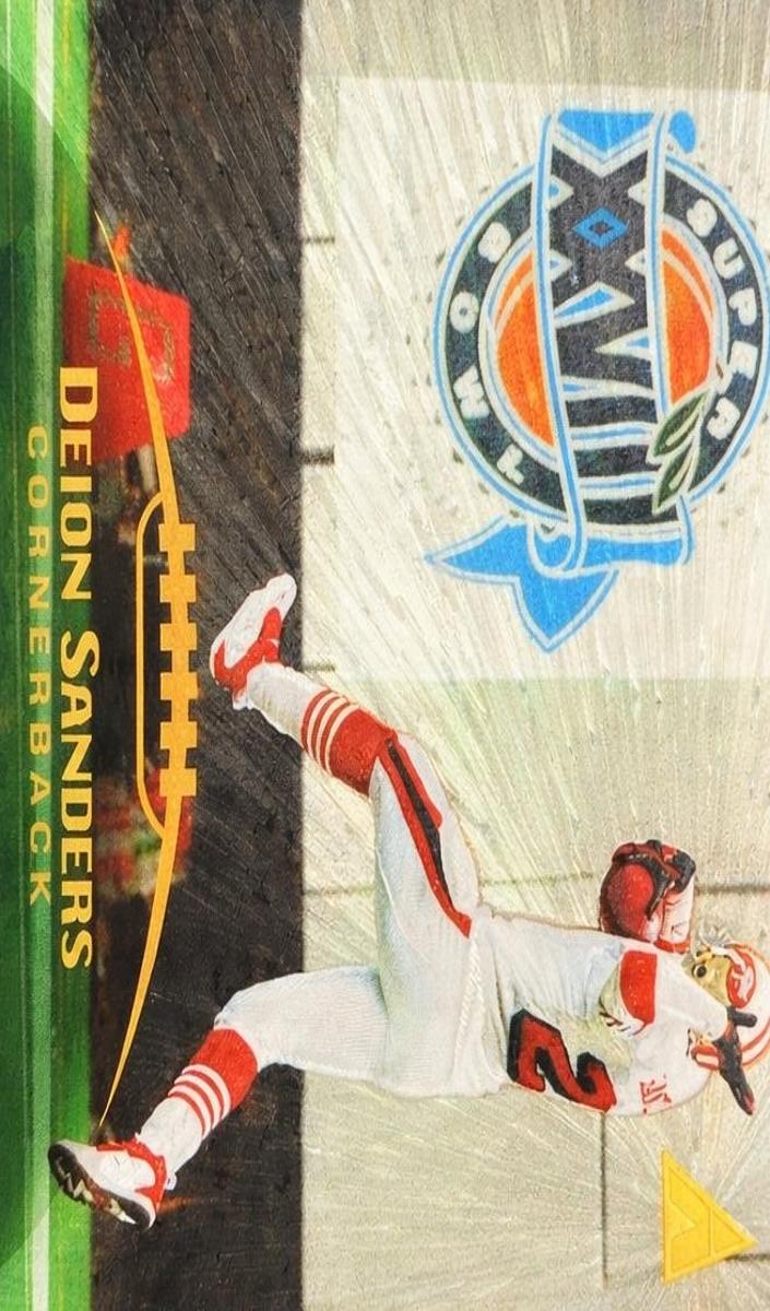 1995 Pinnacle Football Trophy Collection Deion Sanders #31 PSA 8