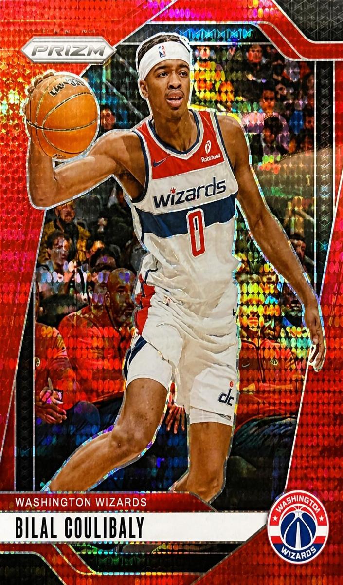 2024 Panini Prizm Basketball Red Pulsar Bilal Coulibaly #36 PSA 8